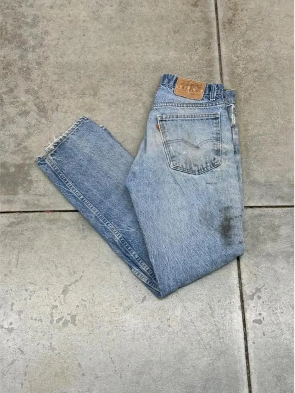 vintage levis 501 made in usa faded blue straight leg jeans size 32 x 30